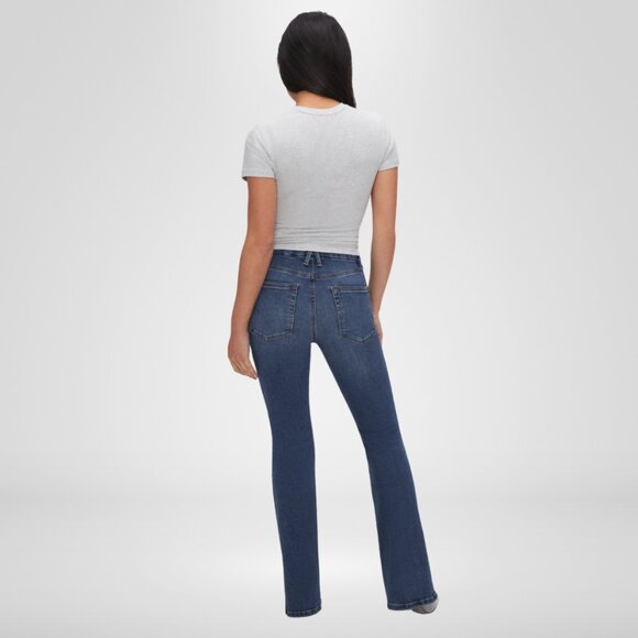 NWT - GOOD AMERICAN - GOOD PETITE FLARE JEANS - SIZE 8/29 - Picture 4 of 5